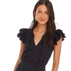 Allison New York Alicia top NWT black medium.